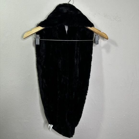 Westloop West Loop Faux Fur Infinity Scarf Black One Size Winter Warm‎ Elegant - Picture 6 of 11
